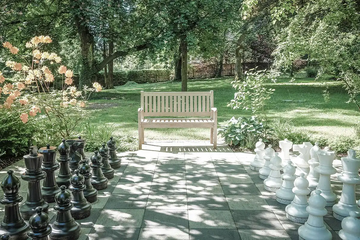 Schachspiel im Park Schachspiel im Park
